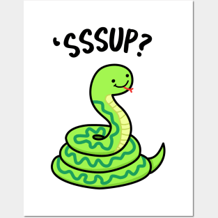 Ssssup Cute Snake Pun Posters and Art